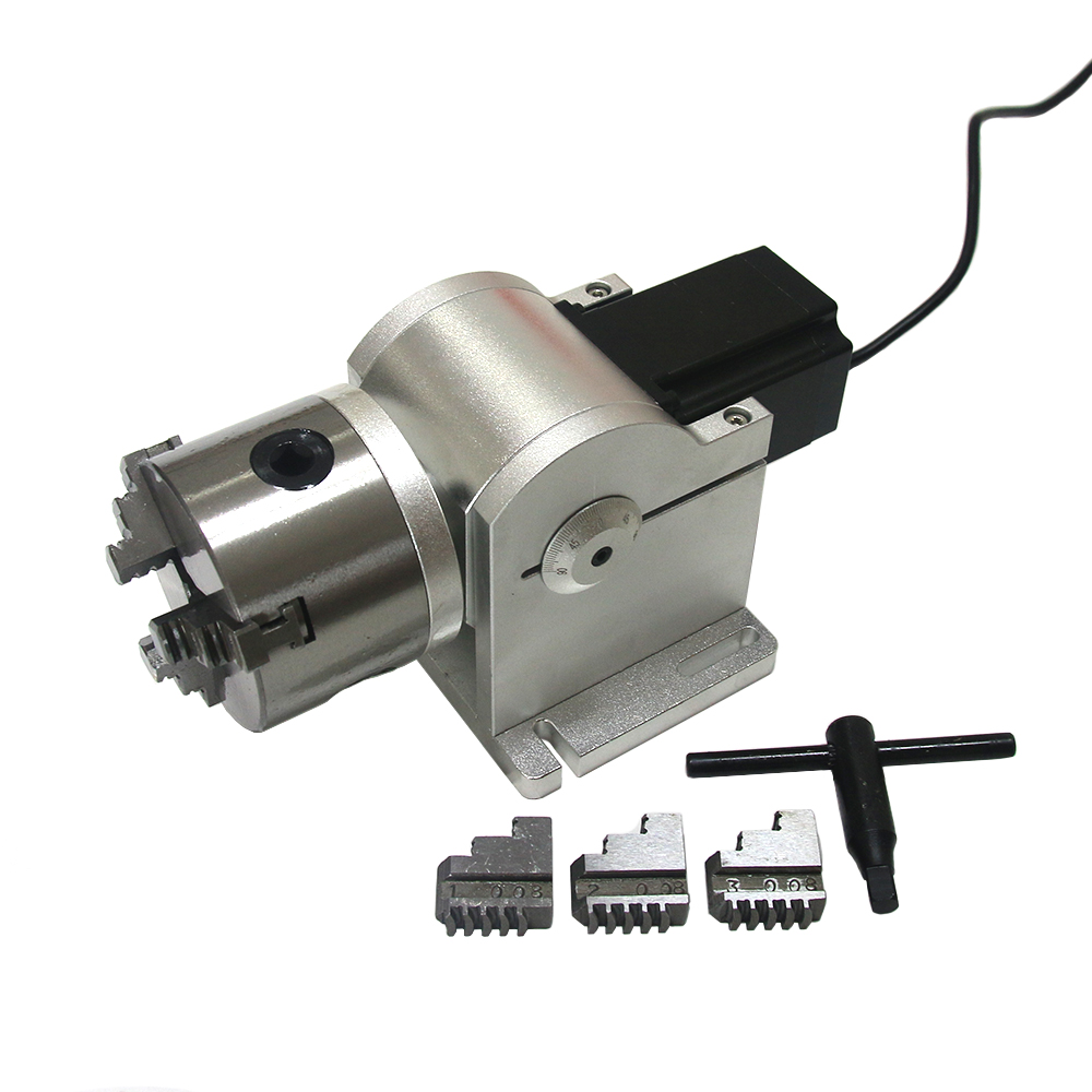 Laser Marking Machine Rotary Axis - 3 Klauwen Roterende As 80mm Chuck