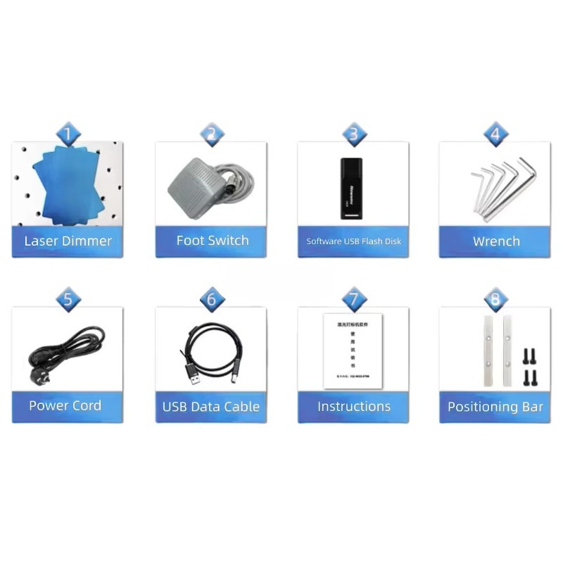 30W Ingesloten Vezellasergrave - Laser Marking Machine Rotary Axis recensie en prijs