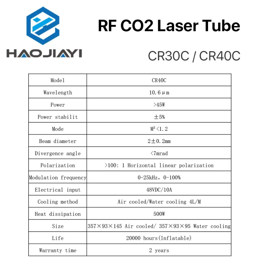 30W 40W CRD CO2 Laserbuis CR30 - Laser Engraver 40W Co2 recensie en prijs