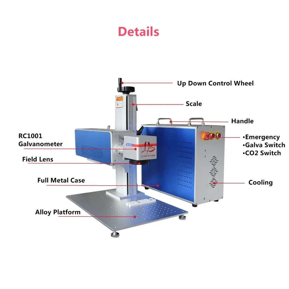 Niet-metalen Leanter Wood CO2- - Laser Marking Machine Rotary Axis recensie en prijs