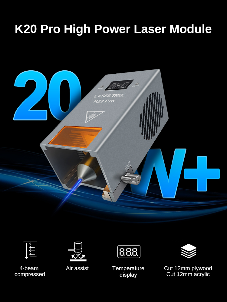 20W 455nm blauwe diodelasermod - Laser Engraver 20W Diode recensie en prijs