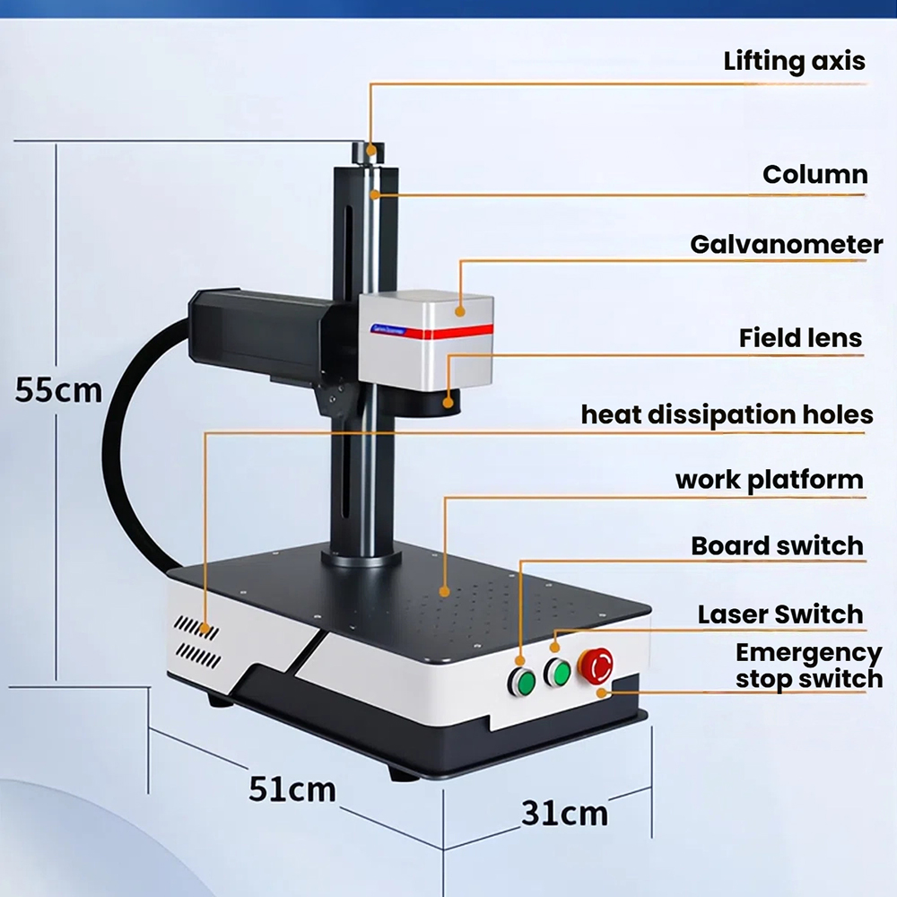WaveTopSign 20W 30W fiberlaser - Fiber Laser Marking Machine 20W recensie en prijs