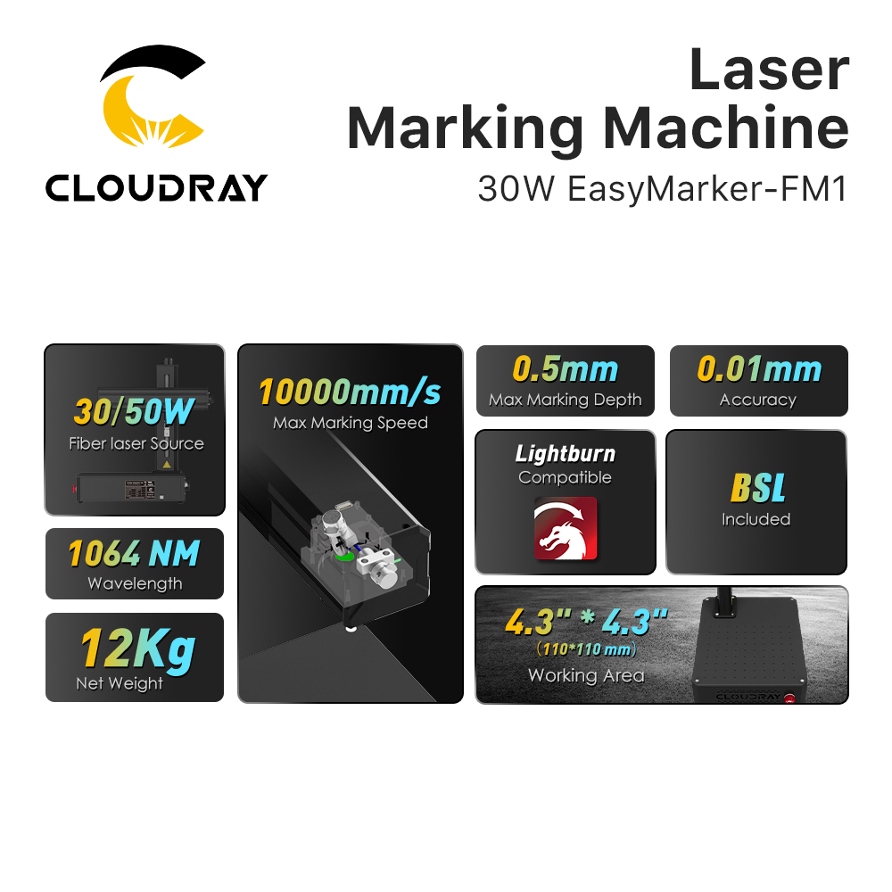 Cloudray 30W 50W Draagbare Fib - Fiber Laser Marking 30W Jewelry recensie en prijs